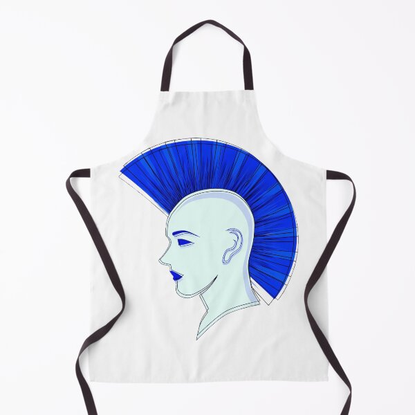 Artikelvorschau, Silhouette mit blauem Irokesenschnitt, ungewöhnliche Frisur entworfen und verkauft von Dven-Clothes.