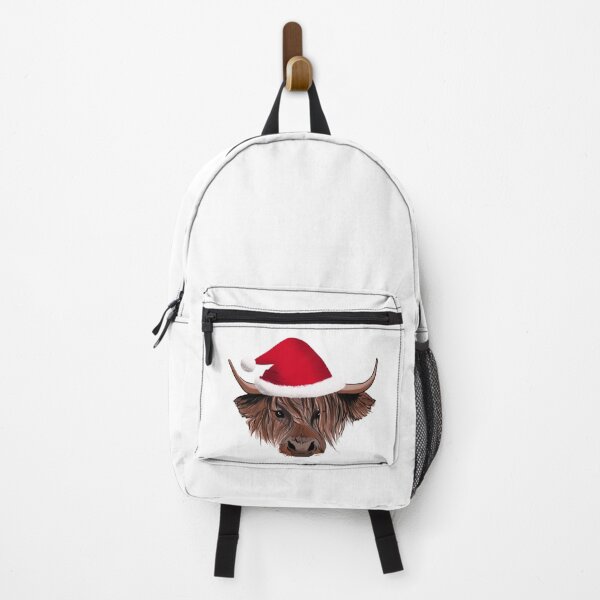Item preview, Highland cow with Santa hat Christmas heifer with red hat designed and sold by LiluGross.