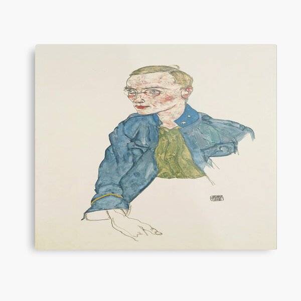 Egon Schiele digital painting for sale Impression métallique