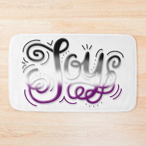 Item preview, Joy Hand Lettering Asexual Ace Pride Purple Grey Black designed and sold by JoyfulJen.