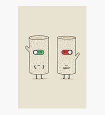 log on and log off Photographic Print