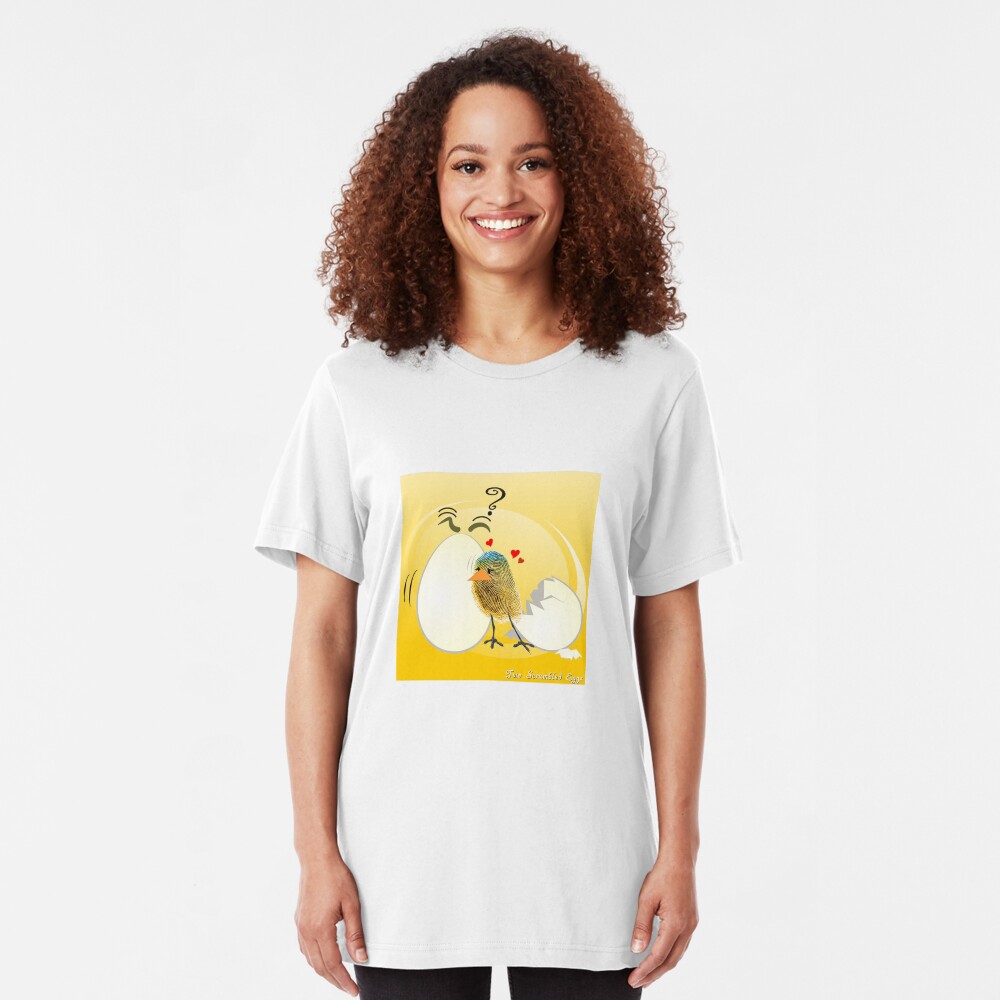 Two Scrambled Eggs - First Love Slim Fit T-Shirt