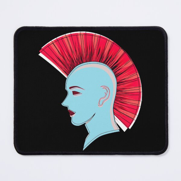 Item preview, Silhouette with Red Mohawk, Unusual Hairstyle designed and sold by Dven-Clothes.