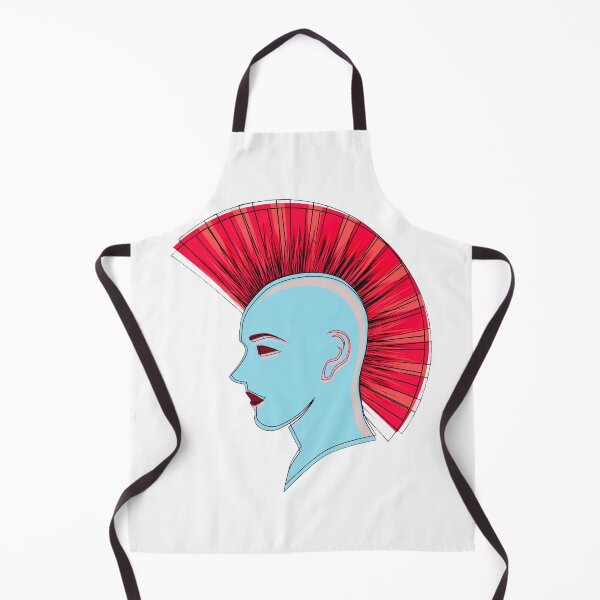 Artikelvorschau, Silhouette mit rotem Irokesenschnitt, ungewöhnliche Frisur entworfen und verkauft von Dven-Clothes.