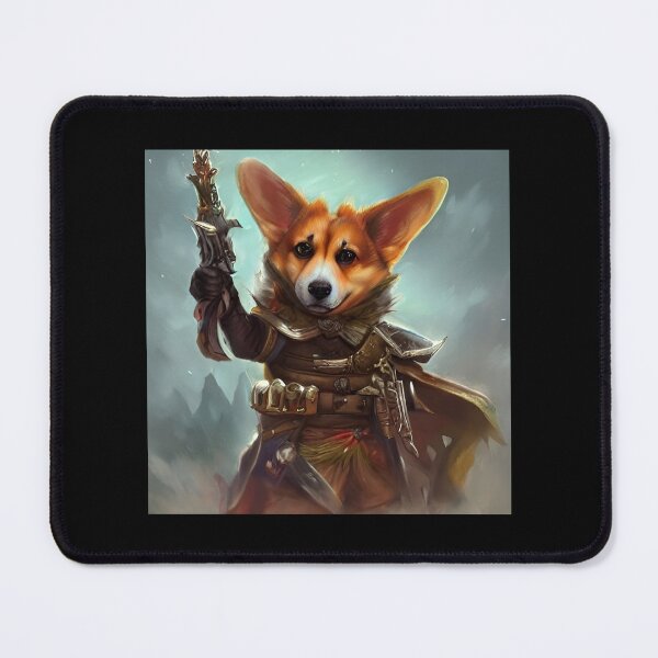 Item preview, AI Generated Art, War Corgi designed and sold by RabbitHoleMI.