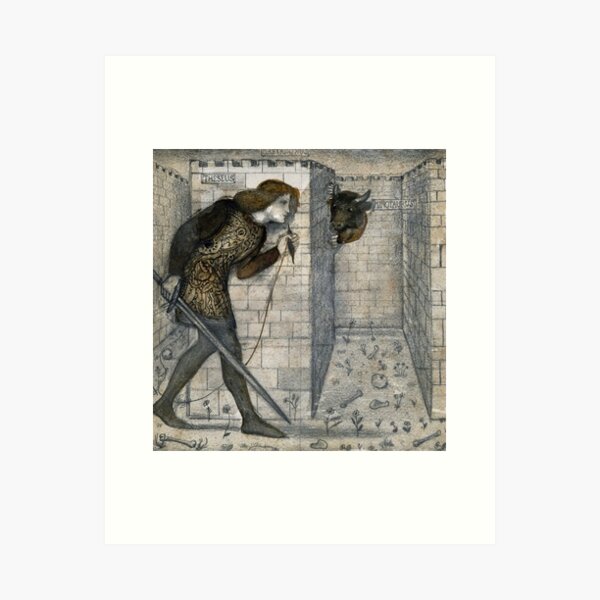 Item preview, Thesus And The Minotaur In The Labyrinth  designed and sold by TheArtShop0528.
