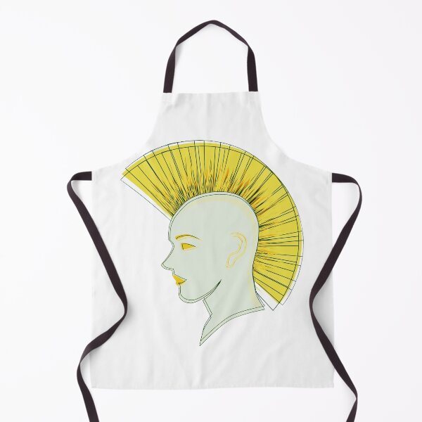 Artikelvorschau, Silhouette mit gelbem Irokesenschnitt, ungewöhnliche Frisur entworfen und verkauft von Dven-Clothes.