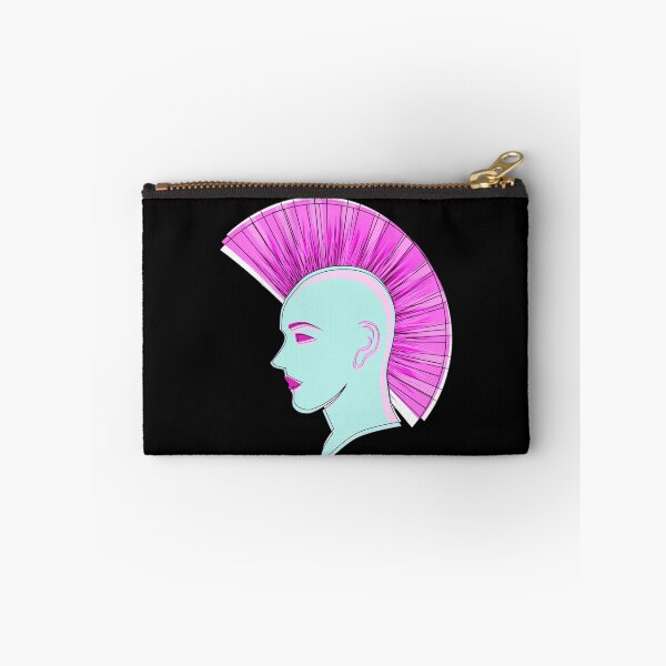 Artikelvorschau, Silhouette mit rosa Mohawk, ungewöhnliche Frisur entworfen und verkauft von Dven-Clothes.