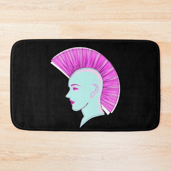 Artikelvorschau, Silhouette mit rosa Mohawk, ungewöhnliche Frisur entworfen und verkauft von Dven-Clothes.