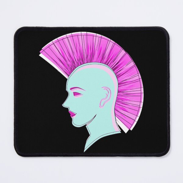 Item preview, Silhouette with Pink Mohawk, Unusual Hairstyle designed and sold by Dven-Clothes.