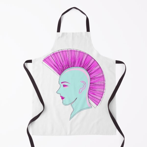 Artikelvorschau, Silhouette mit rosa Mohawk, ungewöhnliche Frisur entworfen und verkauft von Dven-Clothes.