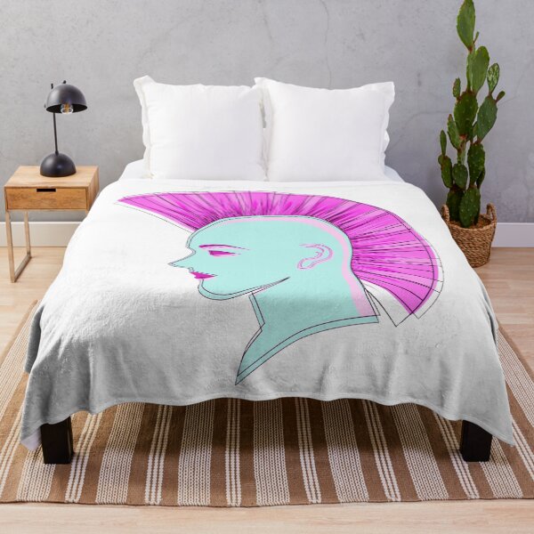 Item preview, Silhouette with Pink Mohawk, Unusual Hairstyle designed and sold by Dven-Clothes.