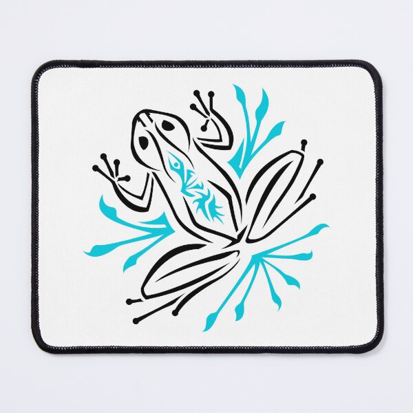 Item preview, Black and Blue Frog - Abstract / Tribal - Cute Frog designed and sold by SfidaDesigns.
