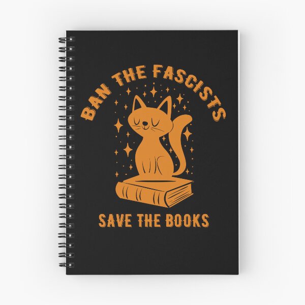 Item preview, Ban the fascists save the books - Bookworms cat designed and sold by Raiko-art.