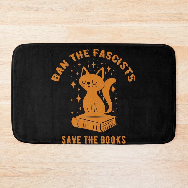 Item preview, Ban the fascists save the books - Bookworms cat designed and sold by Raiko-art.