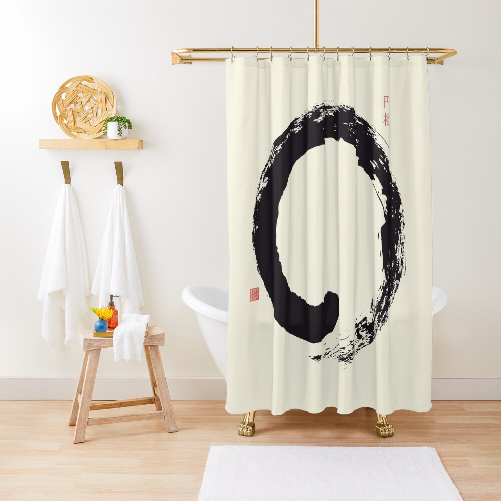 Ensō / Japanese Zen Circle Shower Curtain