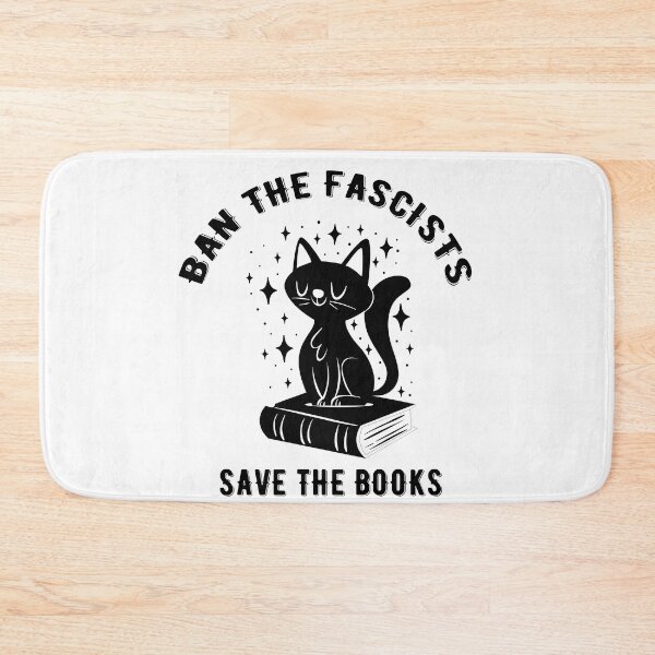 Item preview, Ban the fascists save the books - Bookworms cat designed and sold by Raiko-art.