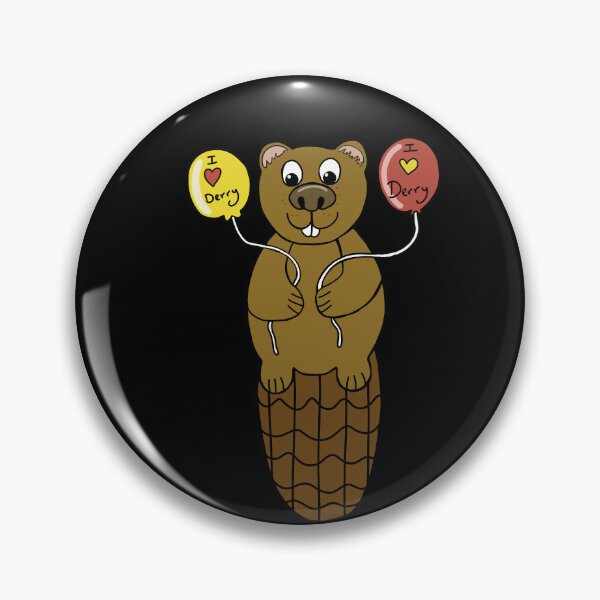 Item preview, cute Beaver with I love Derry balloons designed and sold by Haloproductions.