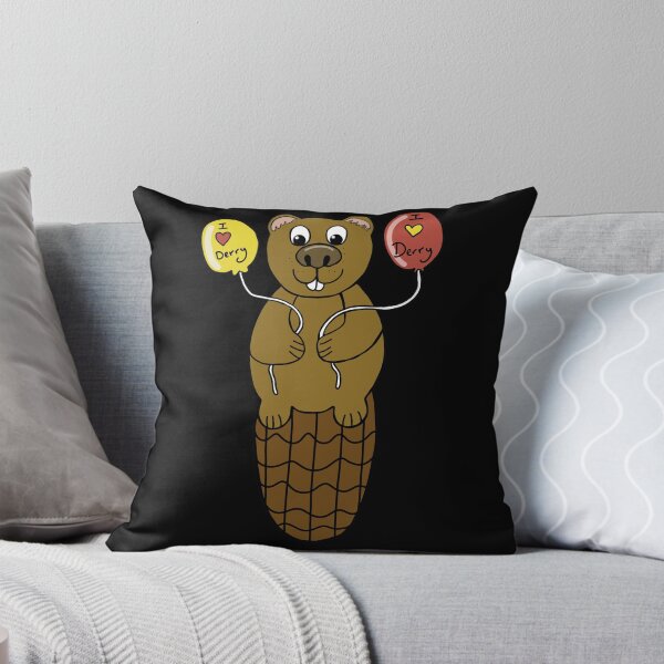 Item preview, cute Beaver with I love Derry balloons designed and sold by Haloproductions.