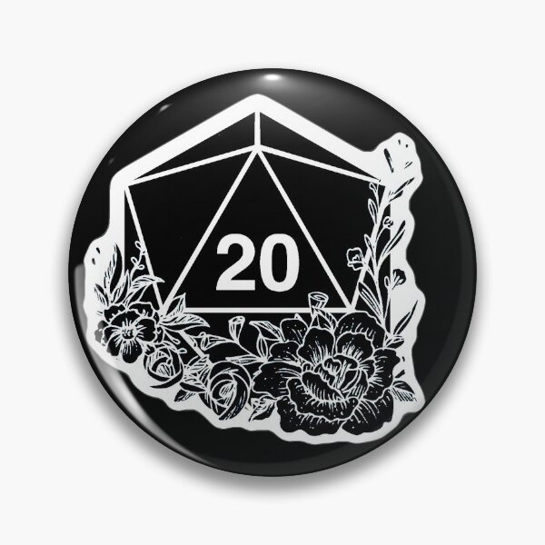 Item preview, Floral D20 dice flower designed and sold by TankandDPS.