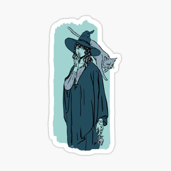 Green witch Sticker