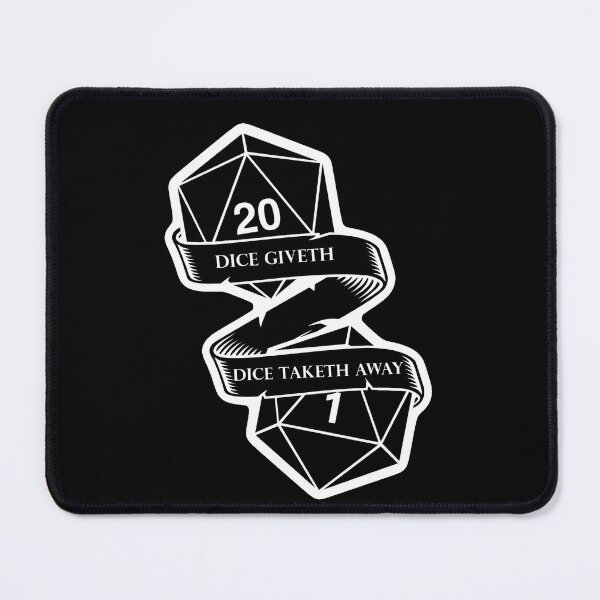 Item preview, D20 dice giveth dice taketh away designed and sold by TankandDPS.