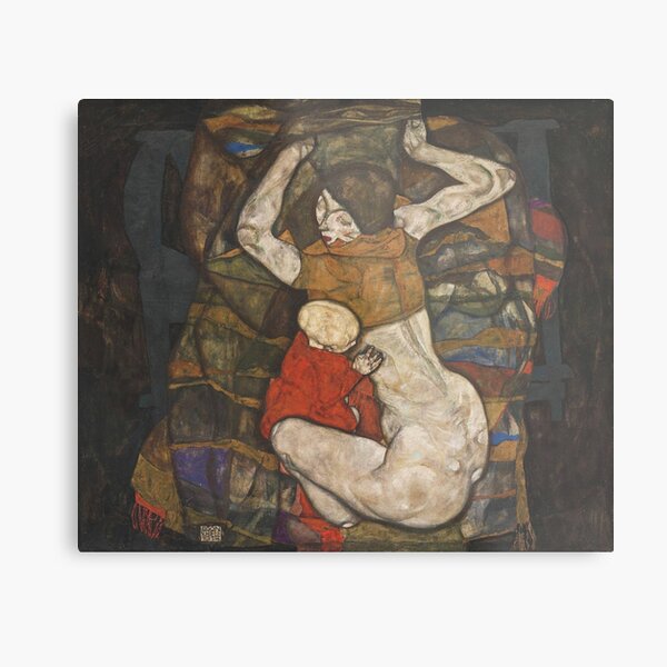 Egon Schiele digital painting for sale Impression métallique