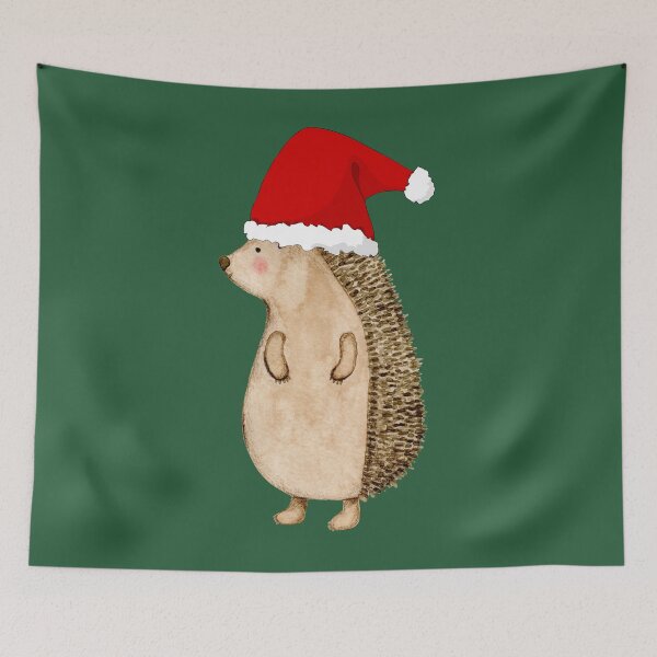 Artikelvorschau, Frohes fröhliches Igel-Weihnachtsgeschenk entworfen und verkauft von BronikowskiART.