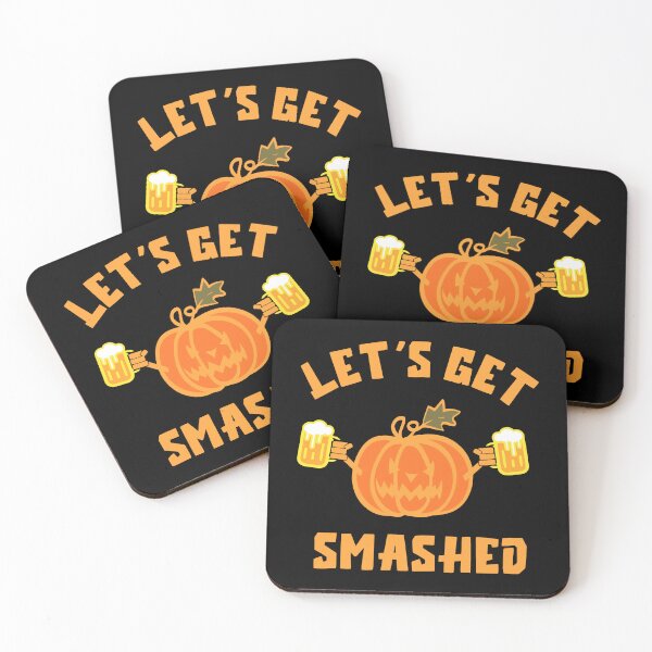 Item preview, Mens Let's Get Smashed Funny Pumpkin Halloween Costume designed and sold by SpookySeasonTee.