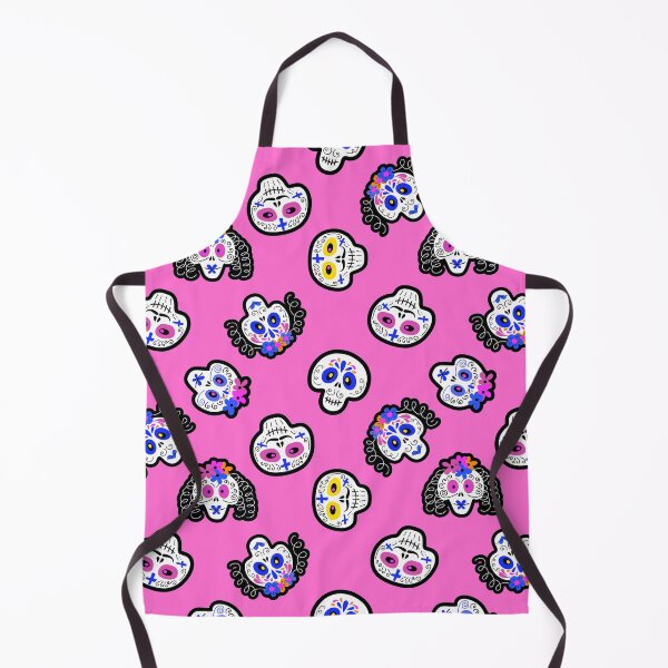 Item preview, Halloween Sugar Skulls Pattern On Bright Pink Background designed and sold by DEC02.
