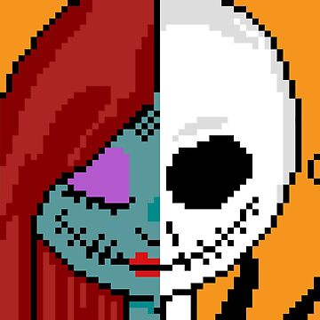 Artwork thumbnail, "The Face of Love" - NMBC, Nightmare Before Christmas, Couple, Cute, Jack, Sally, Finkelstein, Skellingon, King, Queen, Pumpkin, Love, Couple, Romantic, Romance, Split, Face, Off, Just the Two of Us by CanisPicta