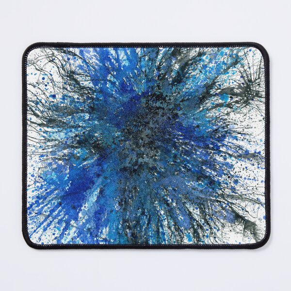 Item preview, Winter Solstice In Antarctica #489 Hand Painted OOAK Abstract Painting Detail 1 In Shades Of Blues Inspired By Deep Space Black Hole Nebula Brain Cells Nerves Neurology Bold 5D Multi-dimensional Art designed and sold by Rainbow Artist Orlando L.