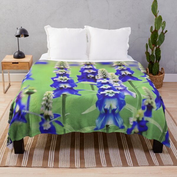 Item preview, blue delphinium flowers designed and sold by starfishstuff.