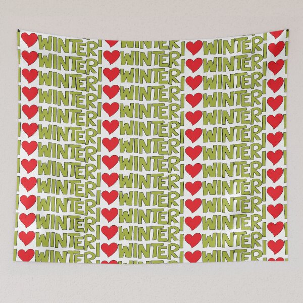 Item preview, I Heart Winter Illustrated Text with a heart designed and sold by AngelDawnDesign.