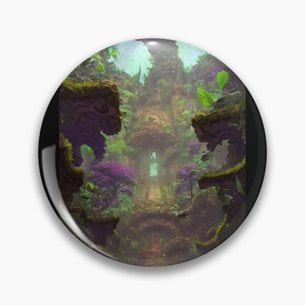 Item preview, Lush jungle temple ruins designed and sold by Faytaiart.