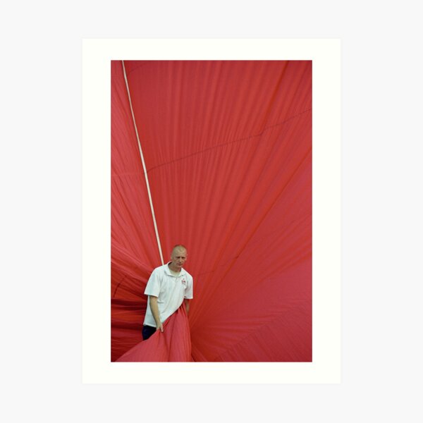 Hot air: Man in red Art Print