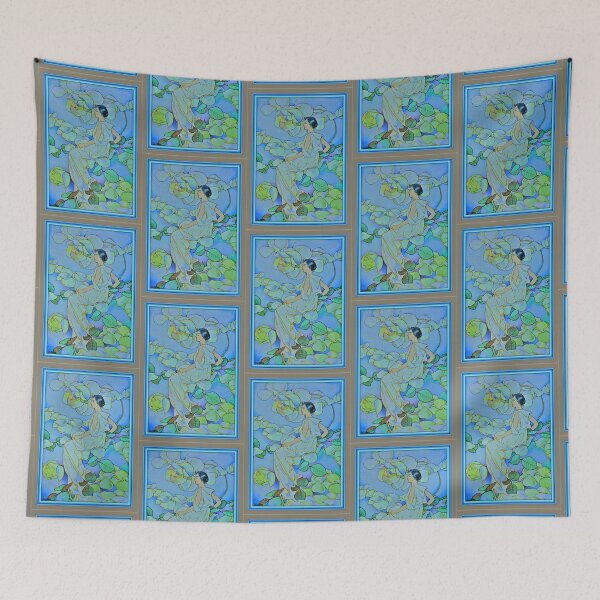 Item preview, Antique victorian illustration from 1902, dream of roses in blue! designed and sold by Jillyanne Downs.