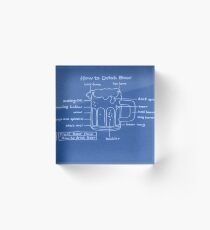 How To Drink Beer Acrylic Block
