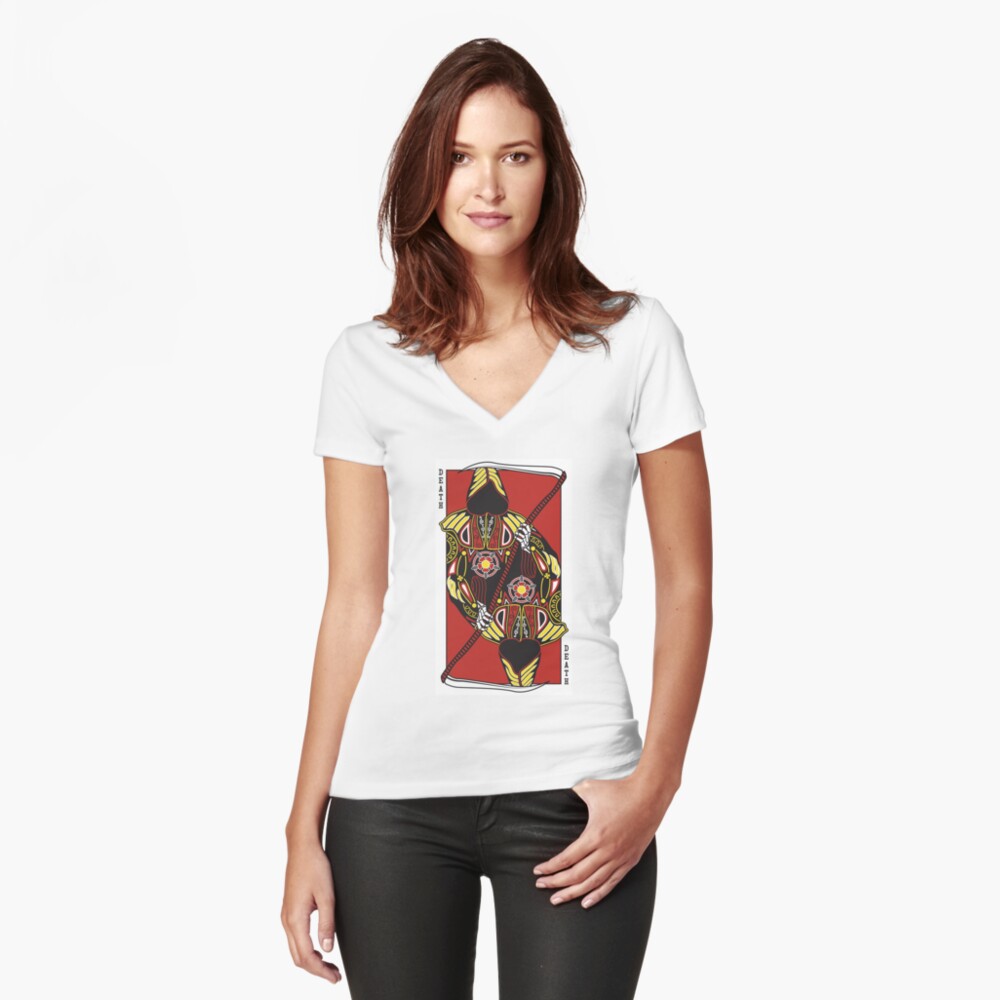 Item preview, Fitted V-Neck T-Shirt designed and sold by 1Booker.