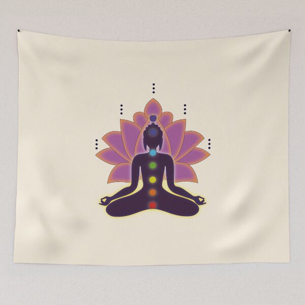 Item preview, Lotus Meditation Pose with Chakras designed and sold by AcharyaStudio.