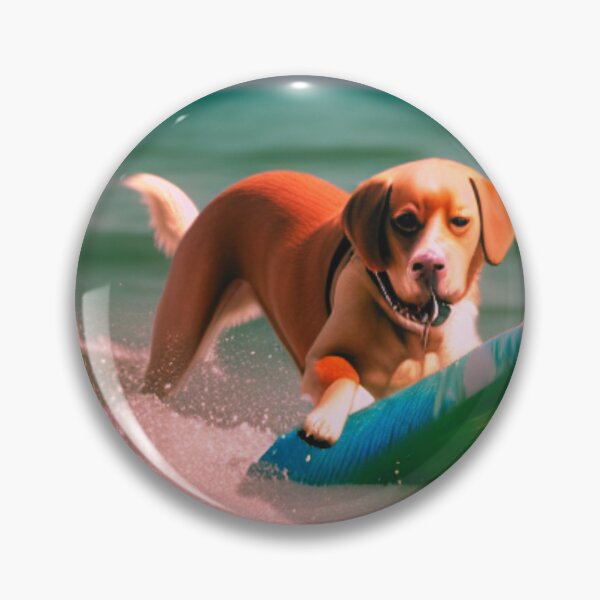 Item preview, PUPPY LAB ON  SURF BOARD designed and sold by starfishstuff.