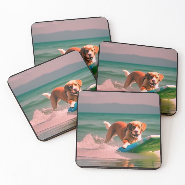 Item preview, PUPPY LAB ON  SURF BOARD designed and sold by starfishstuff.