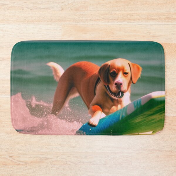 Item preview, PUPPY LAB ON  SURF BOARD designed and sold by starfishstuff.