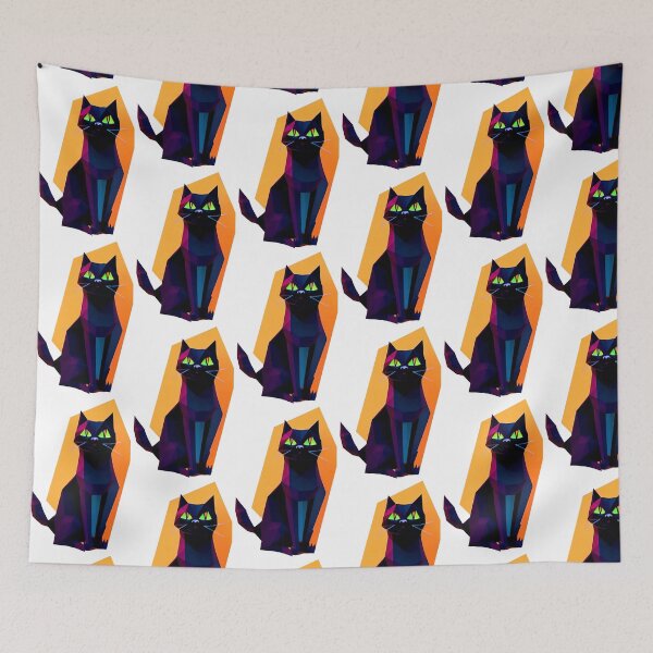 Item preview, Geometrical black cat designed and sold by omar-alsayed52.