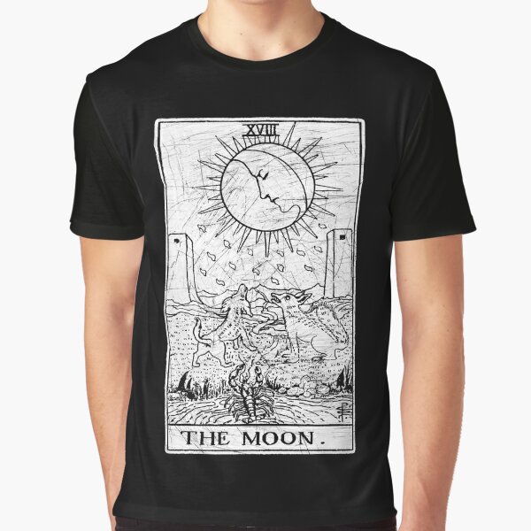 The Moon Tarot Card - Major Arcana - fortune telling - occult Graphic T-Shirt