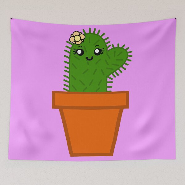 Item preview, Cute cactus-purple background designed and sold by charmednight.