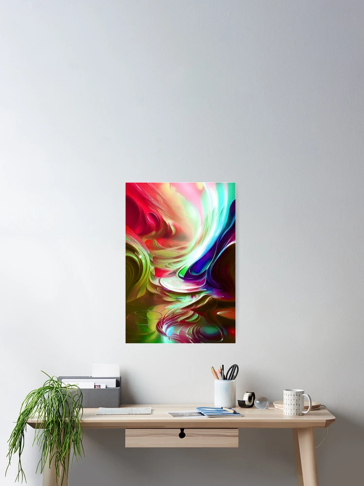 Thumbnail 2 of 3, Poster, Color Spill designed and sold by TiltedCode.