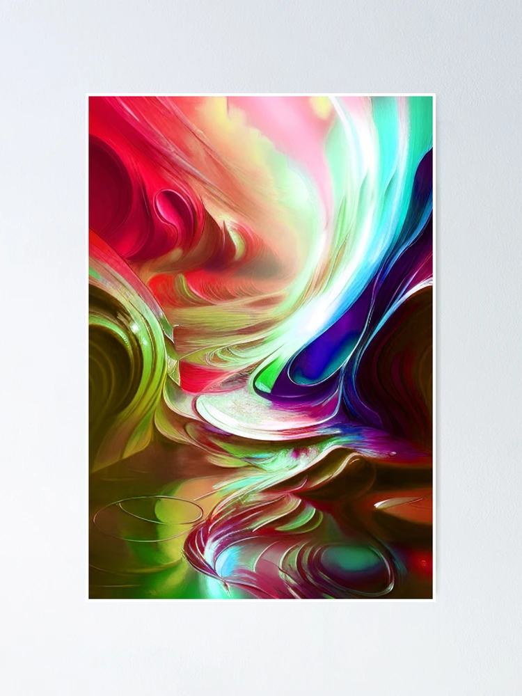 Thumbnail 1 of 3, Poster, Color Spill designed and sold by TiltedCode.