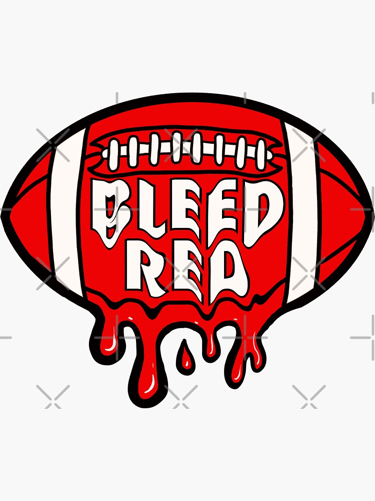 "update of Drip football red" Sticker for Sale by emroccs Redbubble