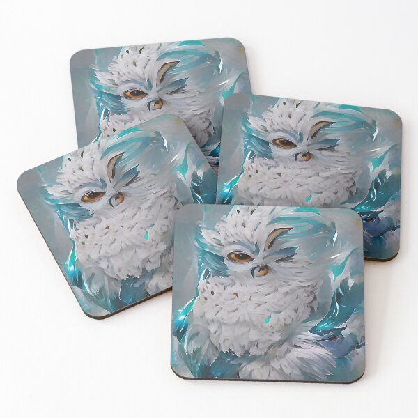 Item preview, Large White Hooting Owl Lone Great Wise Owl designed and sold by deniselynnimage.